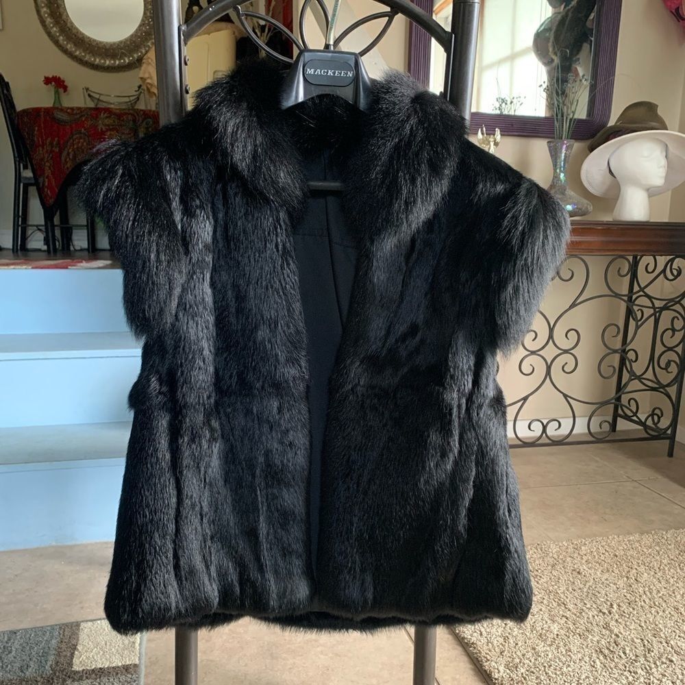 Faux Fur Black Vest